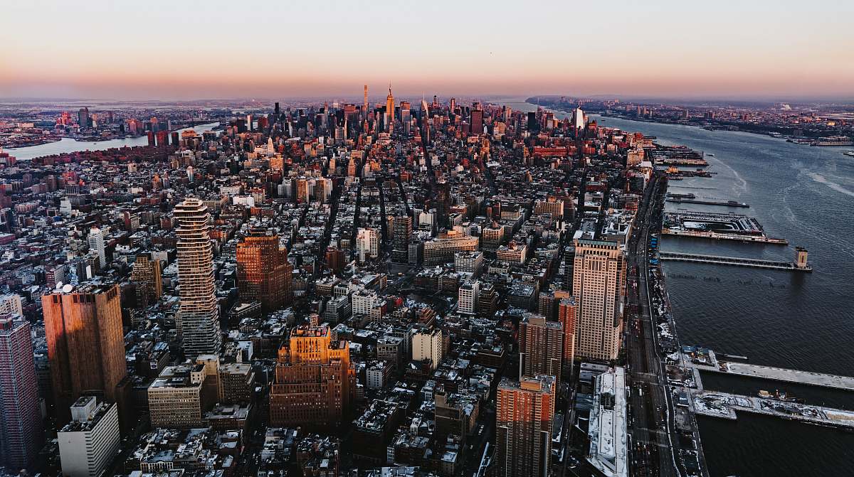 aerial view aerial view of high-rise buildings landscape